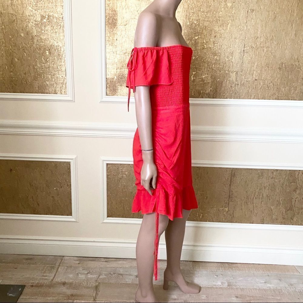 NWT! Ali & Jay red off the shoulder mini dress XL - Picture 4 of 16